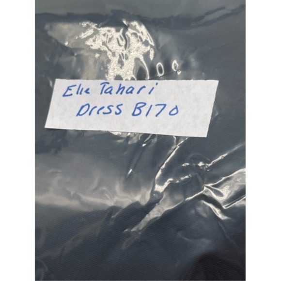 Elie Tahari Shift Dress Women Medium Knee Length Black Short Sleeve V Neck Wool - Picture 11 of 11